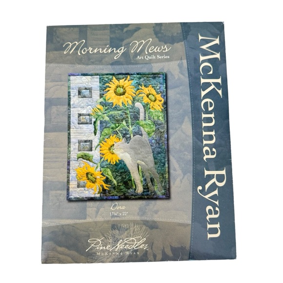McKenna Ryan Quilt Pattern Dora Morning Mews Series CAT01 Uncut Cat Sunflowers - Picture 1 of 3